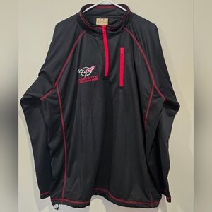 National Corvette Museum Black and Red Quarter-Zip Pullover